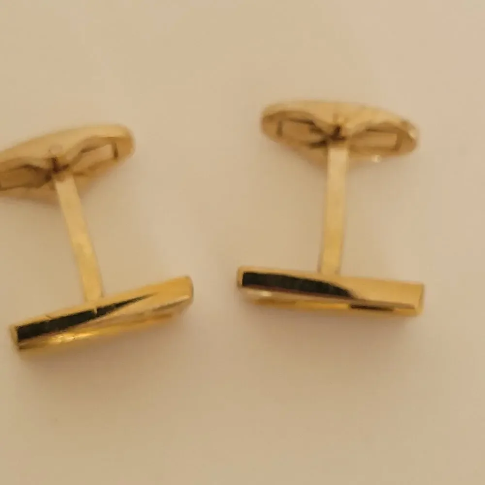 Lancel Paris French Gold Tone Logo Cufflinks Lot Of 2‎ Bundle Retro Designer